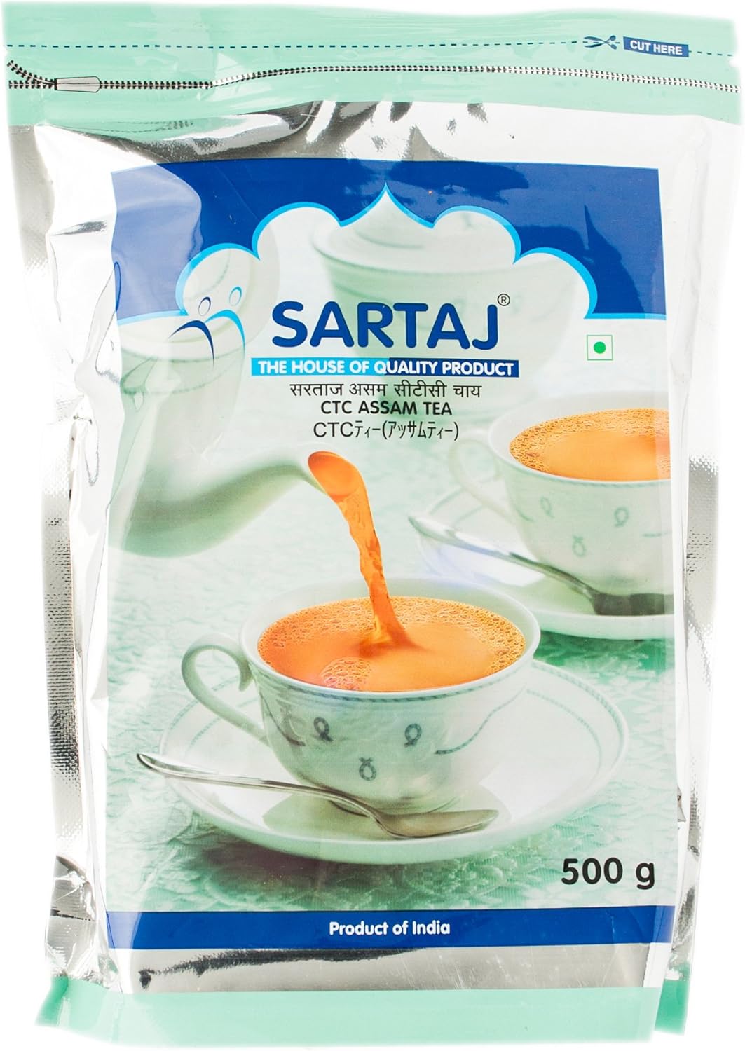 SARTAJ アッサムCTC 紅茶 500g×40個（20kg） ケース販売 業務用プロ仕様 インド産 チャイ専用茶葉 飲食店御用達 濃厚ミルクティー CTC製法 煮出し用